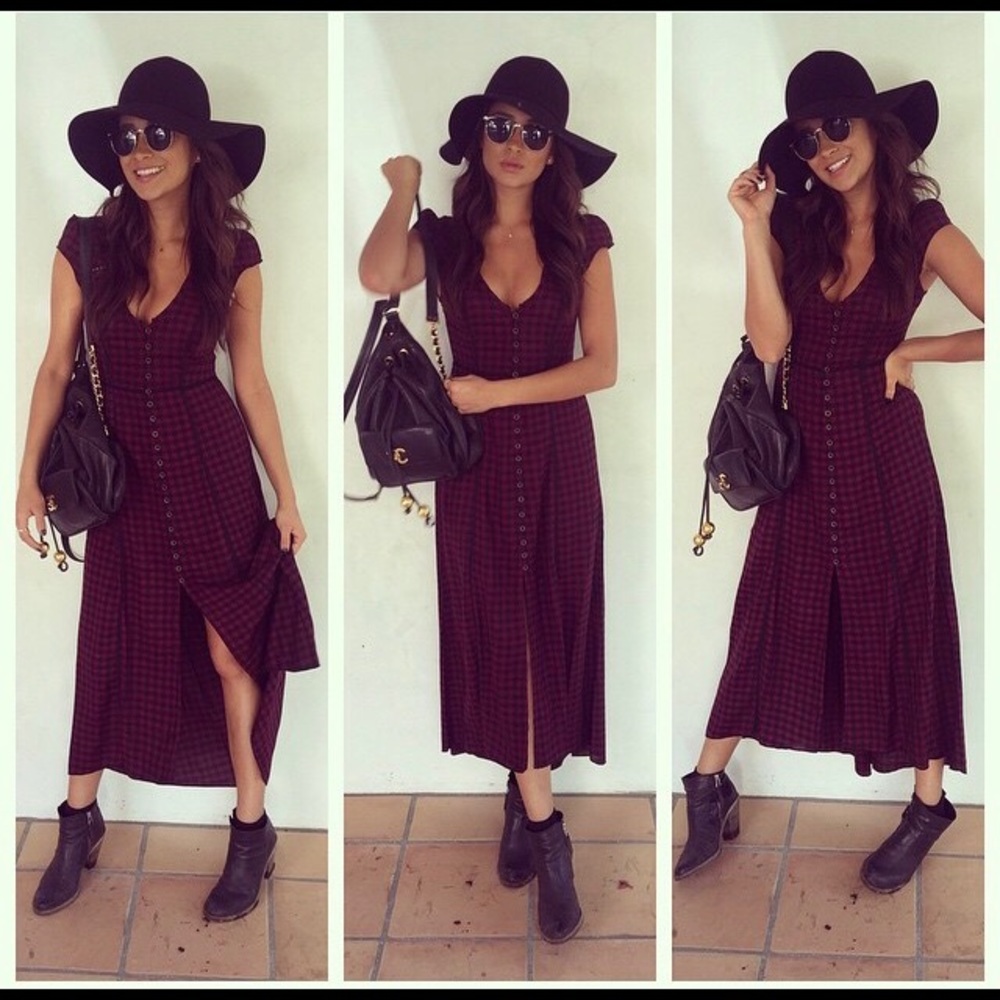 Urban Outfitters Plaid maxi dress